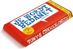 Tony's Chocolonely Chocolade Reep Melk - Zeg 't Met Een Reep "Bedankt" - 180 Gram -Voedsel Serie Winkel 1200x803 1