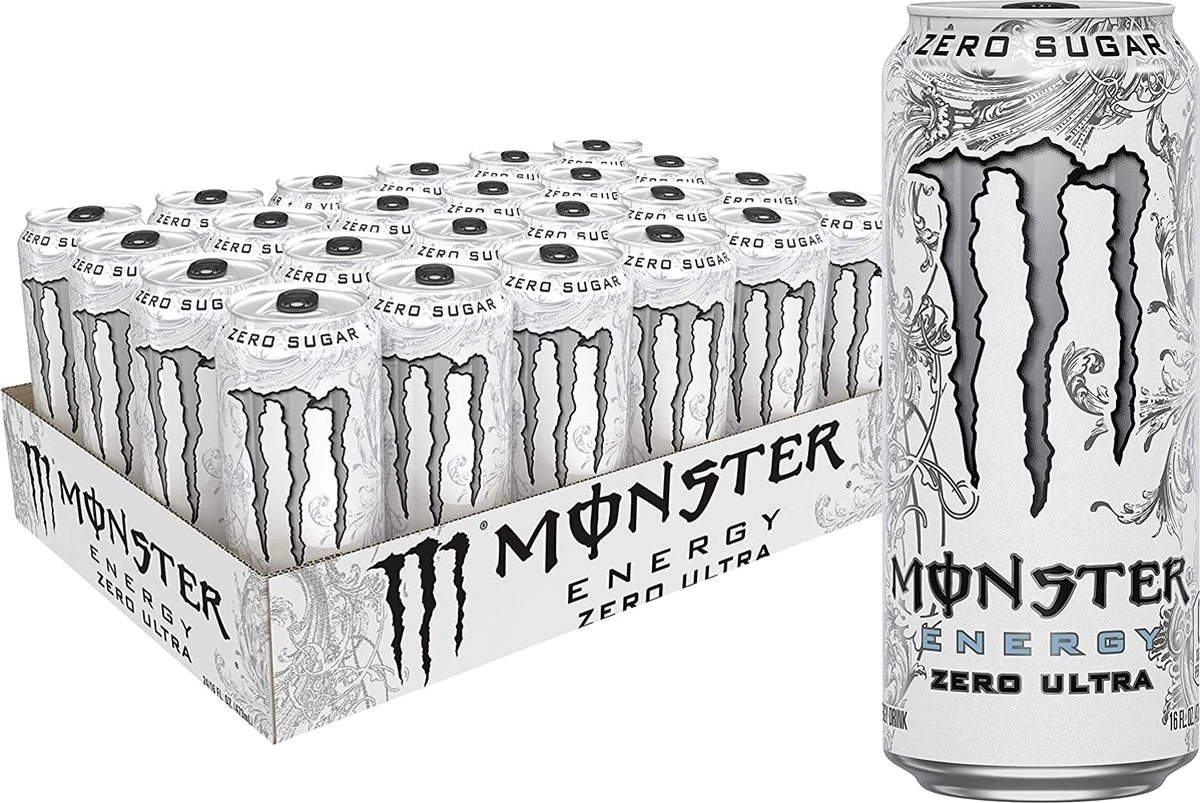 Monster Energy - Energiedrank - Promopakket - 24 Stuks - Ultra White Cans
