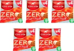 Côte D'Or Zero Lait/Melk 4-pack (4x50g) - 200g X 5