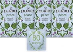 Pukka Peace Thee, Met Kamille, Munt, Ashwagandawortel En Granulen Van Hennepzaadolie - 4 X 20 Zakjes - GB-BIO-05