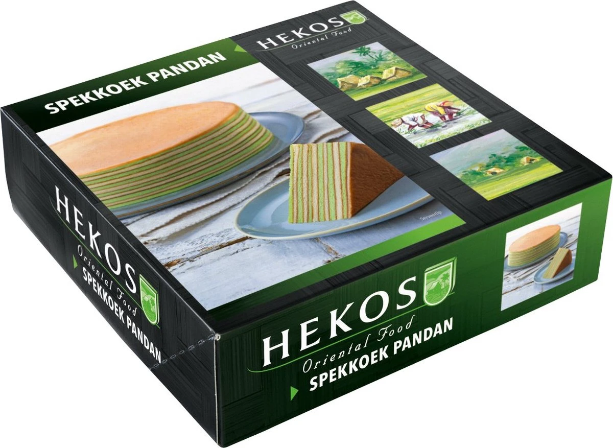 Spekkoek Pandan Indonesisch Rond 570 Gram Groot! Super Vers 3 Spekkoek Pandan Indonesisch Rond 570 Gram Groot! Super Vers