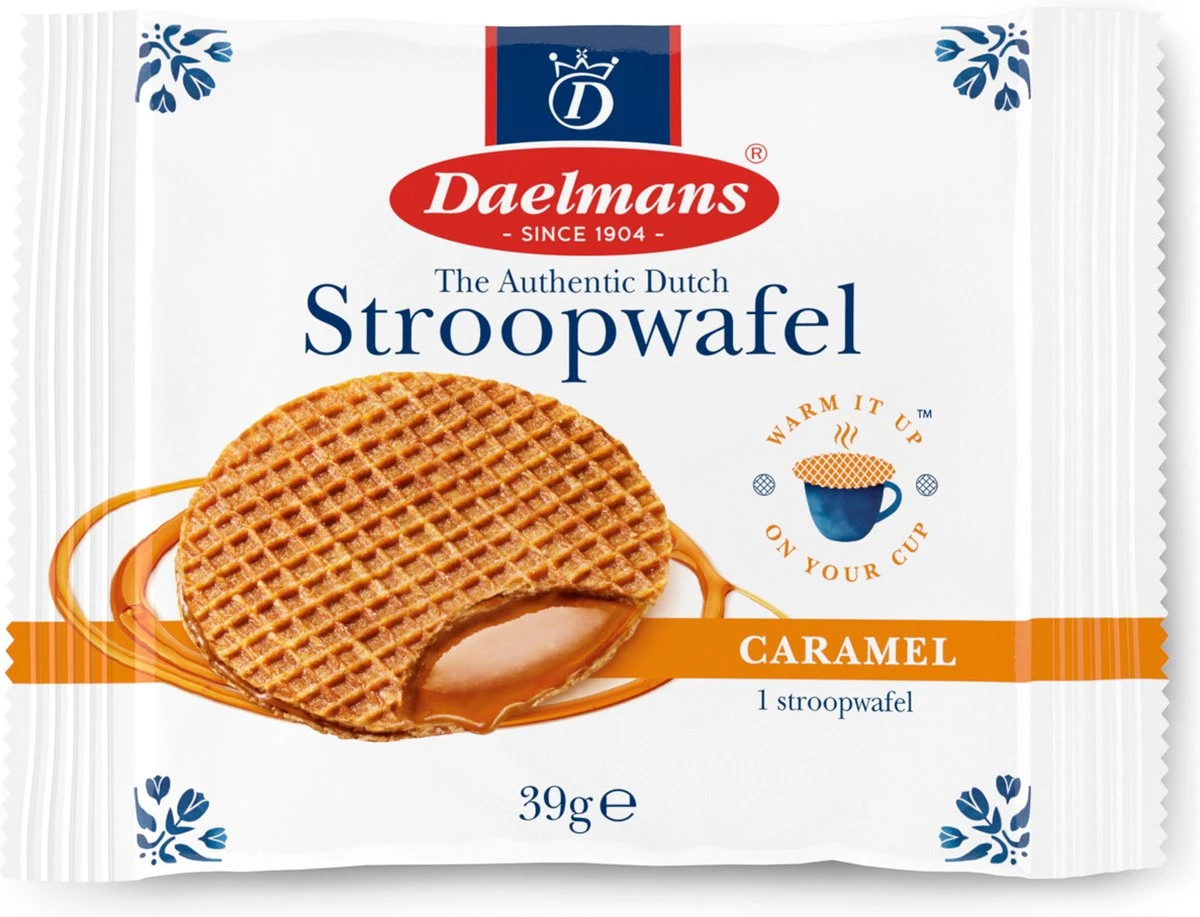 Daelmans Jumbo Stroopwafels - 36 X 1 Stuks (per Stuk Verpakt) - 39 Gram Per Koek 5 Daelmans Jumbo Stroopwafels - 36 X 1 Stuks (per Stuk Verpakt) - 39 Gram Per Koek - Afbeelding 3