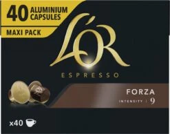 L'OR Espresso Forza Koffiecups - Intensiteit 9/12 - 4 X 40 Capsules -Voedsel Serie Winkel 1200x942 1
