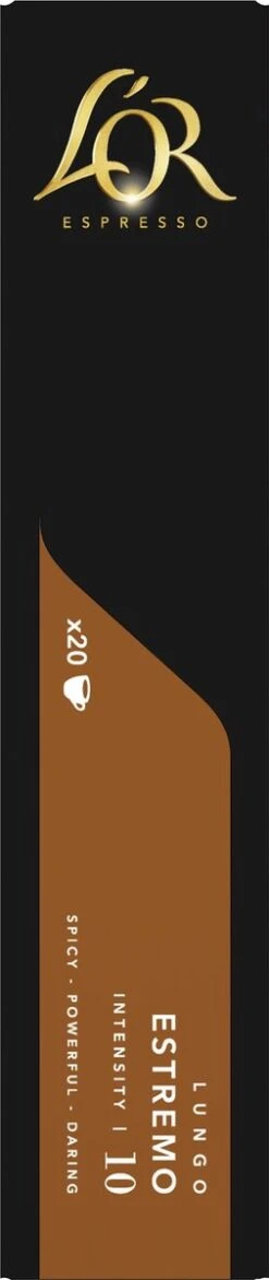 L'OR Lungo Estremo (10) - 10 X 20 Koffiecups -Voedsel Serie Winkel 253x1200