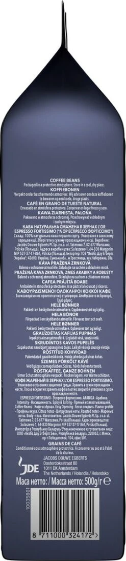 L'OR Espresso Fortissimo Koffiebonen (10) - 4 X 500 Gram -Voedsel Serie Winkel 271x1200