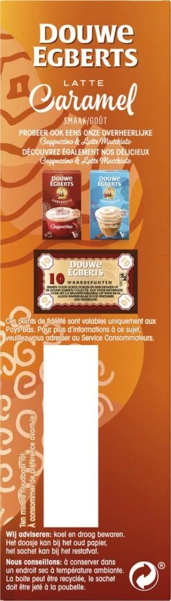 Douwe Egberts Verwenkoffie Latte Caramel Oploskoffie - 5 X 8 Zakjes -Voedsel Serie Winkel 343x1200 1