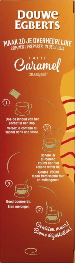 Douwe Egberts Verwenkoffie Latte Caramel Oploskoffie - 5 X 8 Zakjes -Voedsel Serie Winkel 343x1200