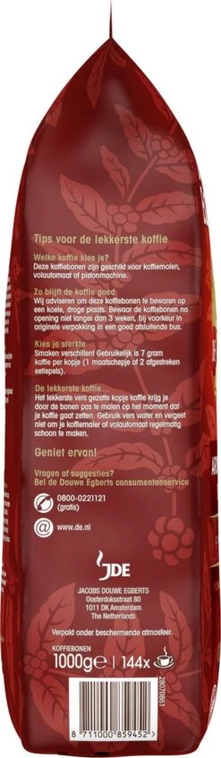 Douwe Egberts Aroma Rood Koffiebonen - 4 X 1000 Gram - Extra Grote Verpakking -Voedsel Serie Winkel 350x1200