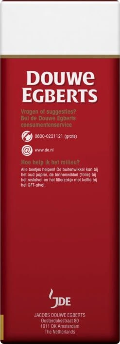Douwe Egberts Aroma Rood Grove Maling Filterkoffie - 6 X 500 Gram -Voedsel Serie Winkel 421x1200 1