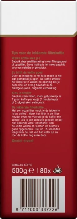 Douwe Egberts Aroma Rood Donker Filterkoffie - 6 X 500 Gram -Voedsel Serie Winkel 421x1200 5