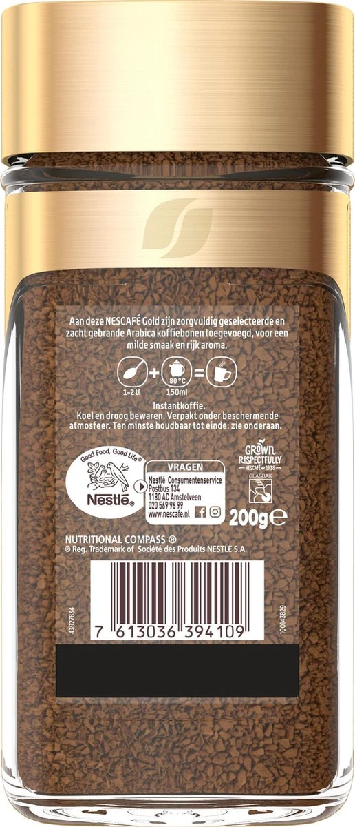 Nescafé Gold Oploskoffie - 6 Potten à 200 Gram 4 Nescafé Gold Oploskoffie - 6 Potten à 200 Gram - Afbeelding 2