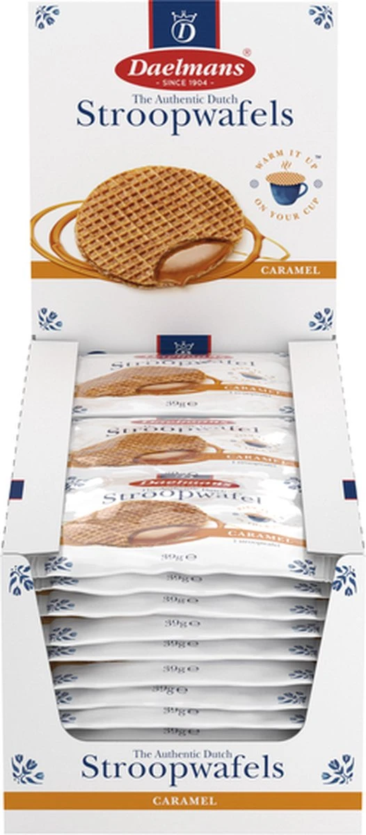 Daelmans Jumbo Stroopwafels - 36 X 1 Stuks (per Stuk Verpakt) - 39 Gram Per Koek 8 Daelmans Jumbo Stroopwafels - 36 X 1 Stuks (per Stuk Verpakt) - 39 Gram Per Koek - Afbeelding 6