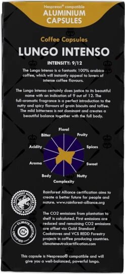 Gran Maestro Italiano - Lungo Intenso - Koffiecups - Nespresso Compatibel Capsules - Krachtige Smaak - 6 X 20 Cups 10 Gran Maestro Italiano - Lungo Intenso - Koffiecups - Nespresso Compatibel Capsules - Krachtige Smaak - 6 X 20 Cups -Voedsel Serie Winkel 547x1200