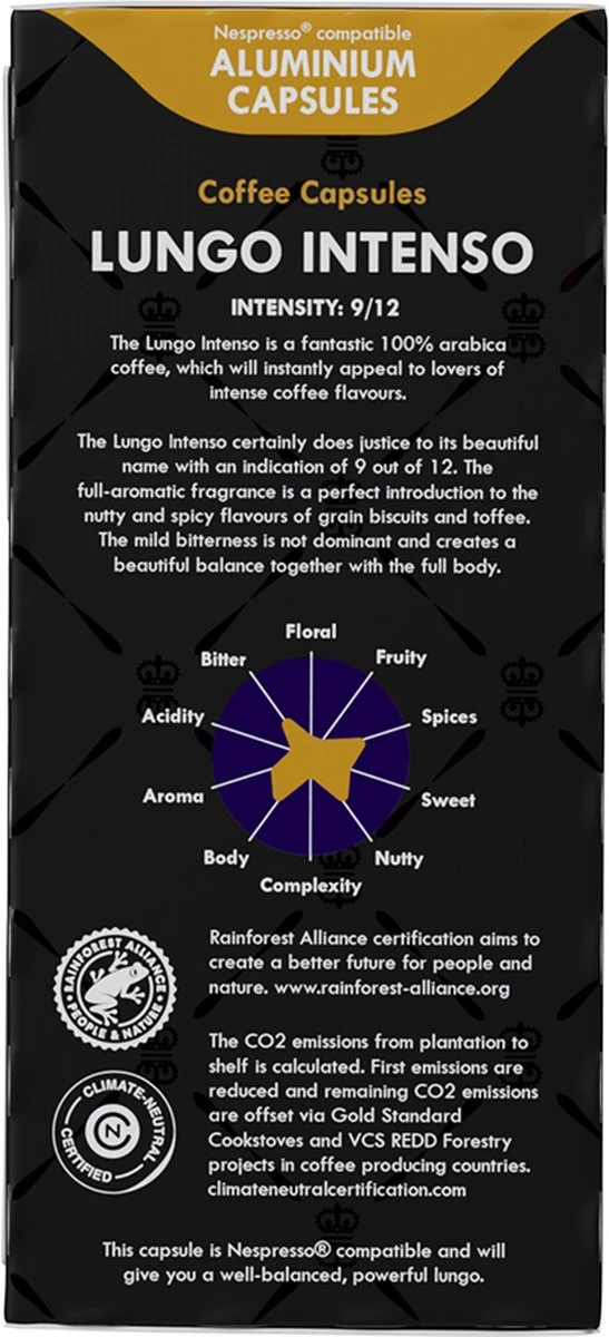 Gran Maestro Italiano - Lungo Intenso - Koffiecups - Nespresso Compatibel Capsules - Krachtige Smaak - 6 X 20 Cups 5 Gran Maestro Italiano - Lungo Intenso - Koffiecups - Nespresso Compatibel Capsules - Krachtige Smaak - 6 X 20 Cups - Afbeelding 3