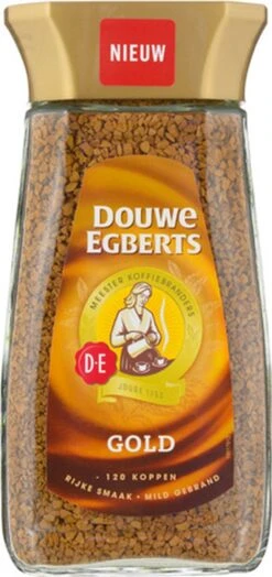 Douwe Egberts Gold Oploskoffie - 6 X Pot Van 200 Gram -Voedsel Serie Winkel 566x1200 1