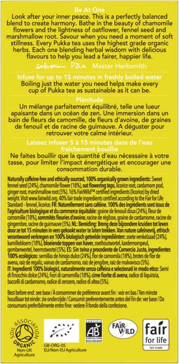 Pukka Relax Thee, Met Kamille, Venkel En Gember - 4 X 20 Zakjes - GB-BIO-05 4 Pukka Relax Thee, Met Kamille, Venkel En Gember - 4 X 20 Zakjes - GB-BIO-05 - Afbeelding 2