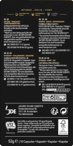 L'OR Espresso Forza Koffiecups - Intensiteit 9/12 - 10 X 10 Capsules -Voedsel Serie Winkel 606x1200 3