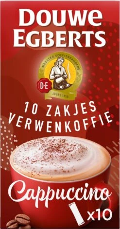 Douwe Egberts Verwenkoffie Cappuccino Oploskoffie - 5 X 10 Zakjes -Voedsel Serie Winkel 630x1200 1