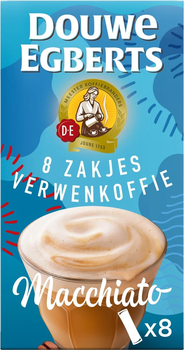 Douwe Egberts Verwenkoffie Latte Macchiato Oploskoffie - 5 X 8 Zakjes 4 Douwe Egberts Verwenkoffie Latte Macchiato Oploskoffie - 5 X 8 Zakjes - Afbeelding 2
