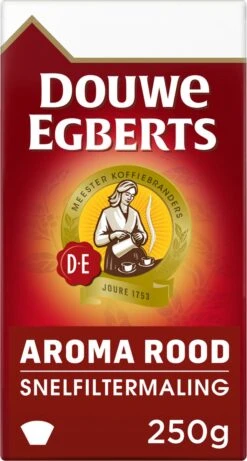 Douwe Egberts Aroma Rood Filterkoffie - 24 X 250 Gram -Voedsel Serie Winkel 643x1200 2