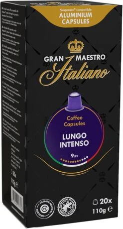 Gran Maestro Italiano - Lungo Intenso - Koffiecups - Nespresso Compatibel Capsules - Krachtige Smaak - 6 X 20 Cups 9 Gran Maestro Italiano - Lungo Intenso - Koffiecups - Nespresso Compatibel Capsules - Krachtige Smaak - 6 X 20 Cups -Voedsel Serie Winkel 644x1200