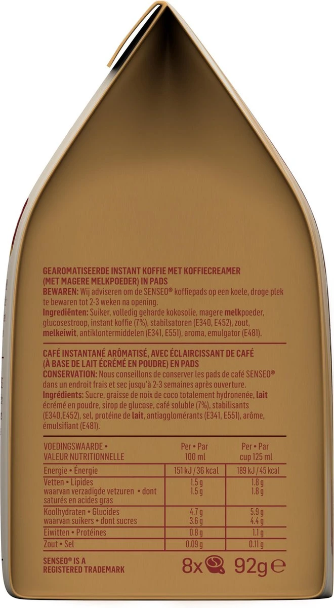 Senseo Café Latte Koffiepads - 2/9 Intensiteit - 4 X 8 Pads 10 Senseo Café Latte Koffiepads - 2/9 Intensiteit - 4 X 8 Pads - Afbeelding 8