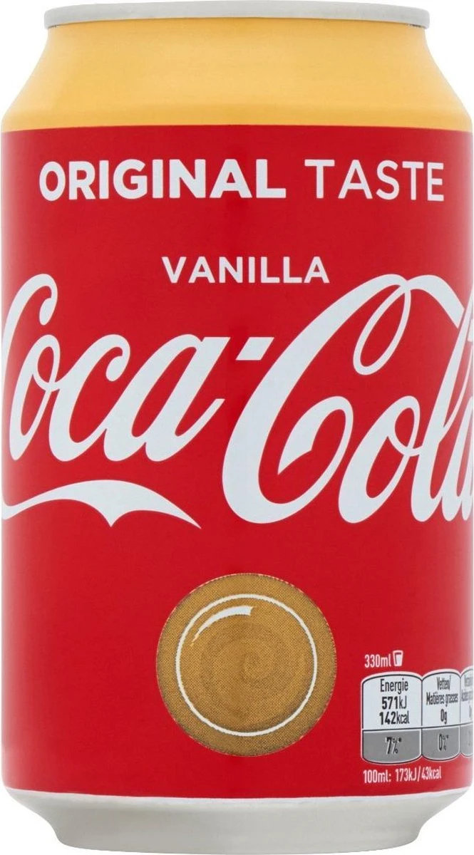 Coca-Cola Coca Cola Vanilla Blikjes Tray - 24 X 33cl 3 Coca-Cola Coca Cola Vanilla Blikjes Tray - 24 X 33cl