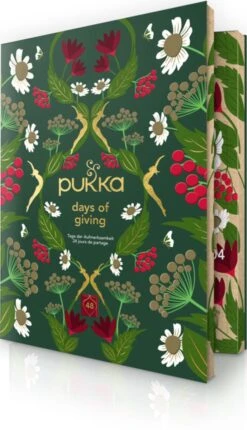 Pukka Thee Hardcover Biologische Kerst Adventskalender 2022, Perfect Als Kerstcadeau - 48 Zakjes - 1 Kalender -Voedsel Serie Winkel 689x1200