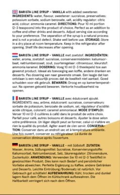 Fitcy | Koffiesiroop | Vanille | Barista Syrup | Zero | Vegan | Vetvrij | Suikervrij | Keto-vriendelijk | Koffie | Siroop | 1L -Voedsel Serie Winkel 739x1200 2