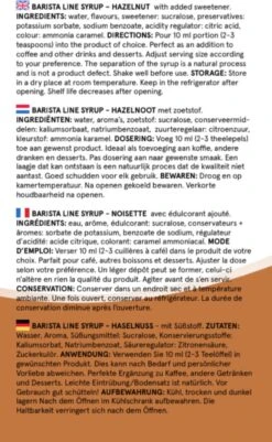 Fitcy | Koffiesiroop | Hazelnoot | Barista Syrup | Zero | Vegan | Vetvrij | Suikervrij | Keto-vriendelijk | Koffie | Siroop | MET DOSEERPOMP | 1L -Voedsel Serie Winkel 739x1200