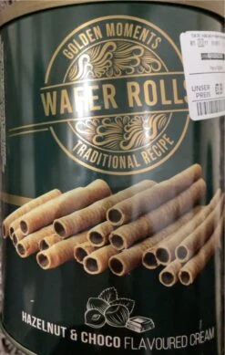 Wafer Rolls Gevuld Met Hazelnoot & Chocolade Creme -Voedsel Serie Winkel 761x1200
