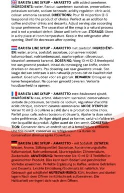 Fitcy | Koffiesiroop | Amaretto | Barista Syrup | Zero | Vegan | Vetvrij | Suikervrij | Keto-vriendelijk | Koffie | Siroop | MET DOSEERPOMP | 1L -Voedsel Serie Winkel 770x1200 1