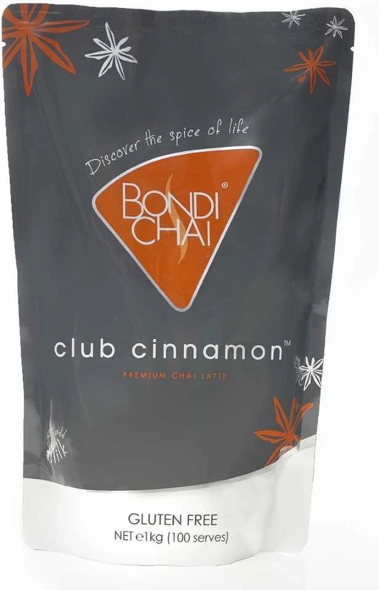 Bondi Chai Latte Club Cinnamon - 100 Servings - Glutenvrij - Vetvrij - Barista Koffiebar-kwaliteit 3 Bondi Chai Latte Club Cinnamon - 100 Servings - Glutenvrij - Vetvrij - Barista Koffiebar-kwaliteit