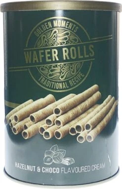 Wafer Rolls Gevuld Met Hazelnoot & Chocolade Creme