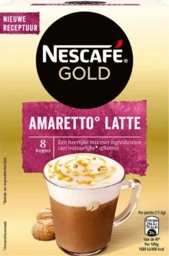 Nescafé Gold Amaretto Latte Oploskoffie - 6 Doosjes à 8 Zakjes -Voedsel Serie Winkel 794x1200 3