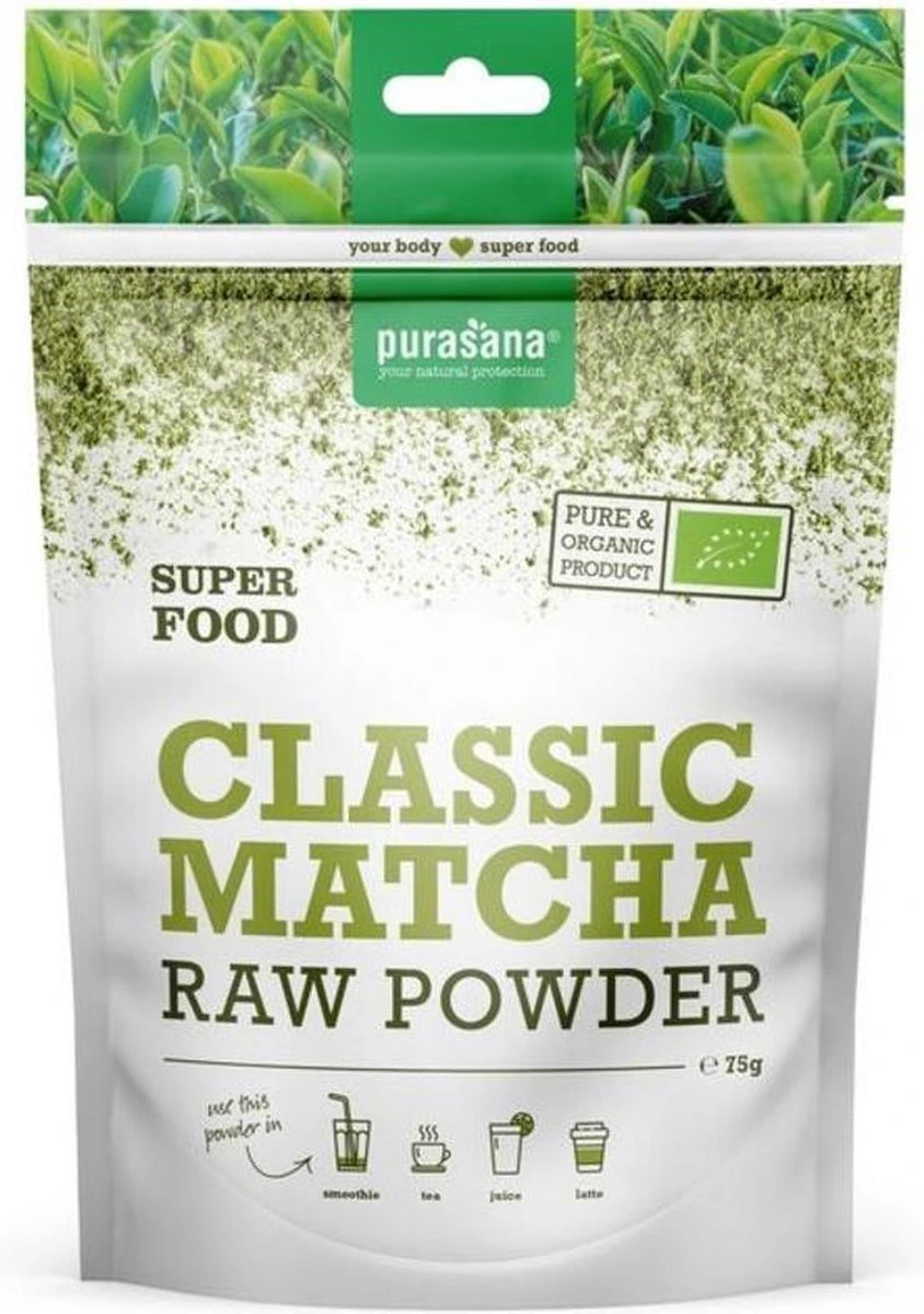 Purasana Matcha Classic Raw Powder 75 Gram 3 Purasana Matcha Classic Raw Powder 75 Gram
