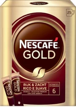 Nescafé Gold Oploskoffie - 6 Doosjes à 25 Zakjes 10 Nescafé Gold Oploskoffie - 6 Doosjes à 25 Zakjes -Voedsel Serie Winkel 853x1200 1