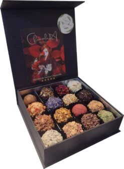 (Klein) Alcoholvrij Luxe Doos Kleurrijke Chocolade Handgemaakte Truffels 16 Stuks: ChocolaDNA Bijzonder, Origineel &lekker! Giftset L Bonbons L Pralines L Verjaardagscadeau L Cadeau Voor Mannen L Cadeau Voor Vrouwen L Beterschap L Gefeliciteerd