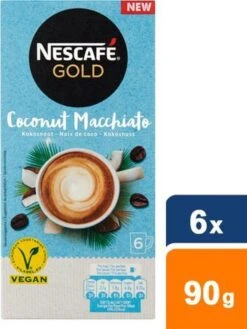Nescafé Gold Coconut Macchiato Oploskoffie - 6 Doosjes à 6 Zakjes 15 Nescafé Gold Coconut Macchiato Oploskoffie - 6 Doosjes à 6 Zakjes -Voedsel Serie Winkel 901x1200