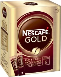 Nescafé Gold Oploskoffie - 6 Doosjes à 25 Zakjes 9 Nescafé Gold Oploskoffie - 6 Doosjes à 25 Zakjes -Voedsel Serie Winkel 949x1200