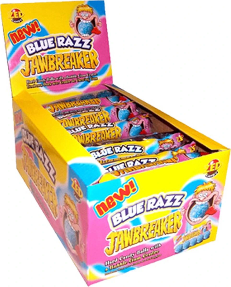 Jawbreaker Blue Razz Snoep - 40 X 5 Pack 3 Jawbreaker Blue Razz Snoep - 40 X 5 Pack