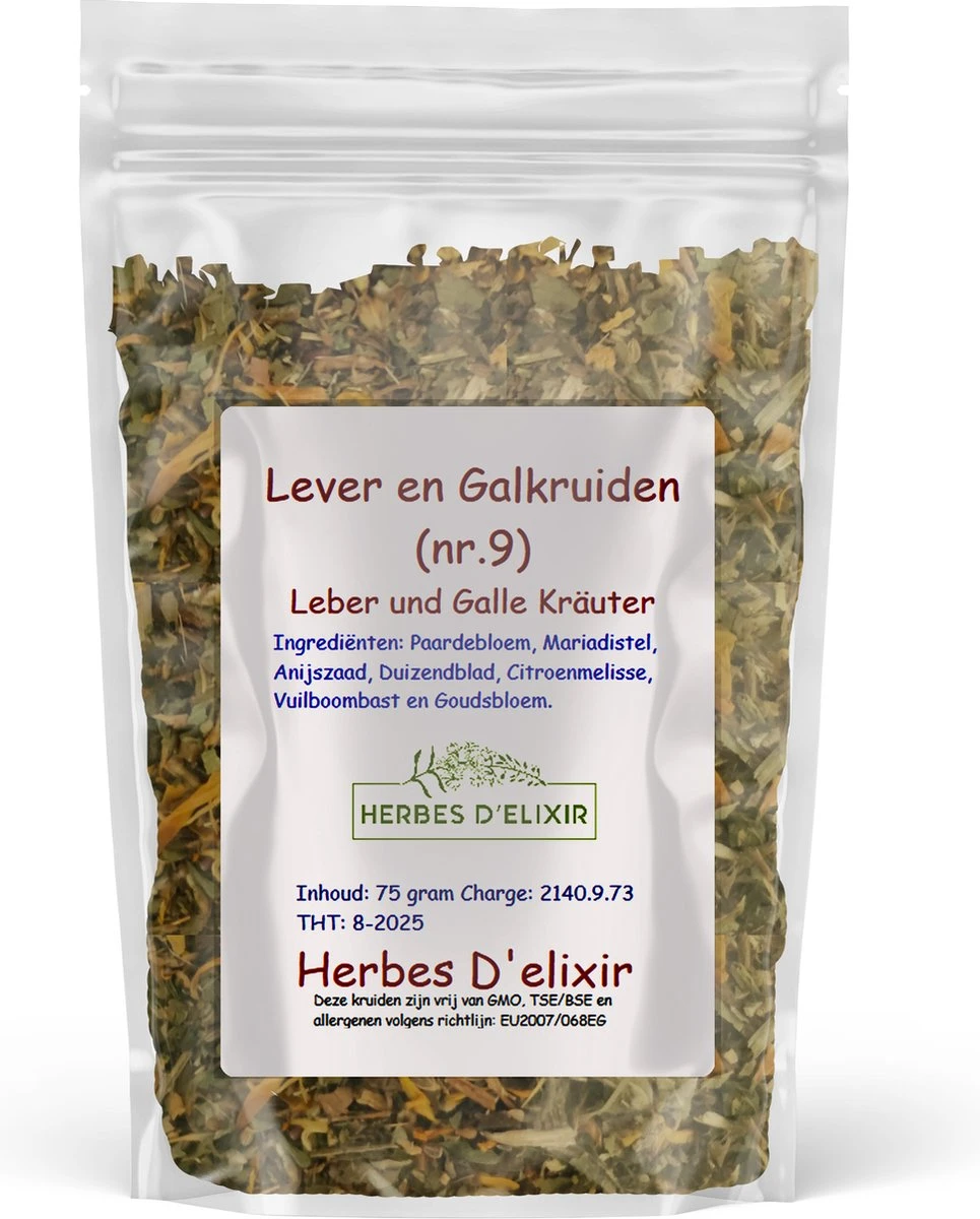 Lever En Gal Kruiden - Kruidenthee - Losse Thee - 75 Gram 3 Lever En Gal Kruiden - Kruidenthee - Losse Thee - 75 Gram