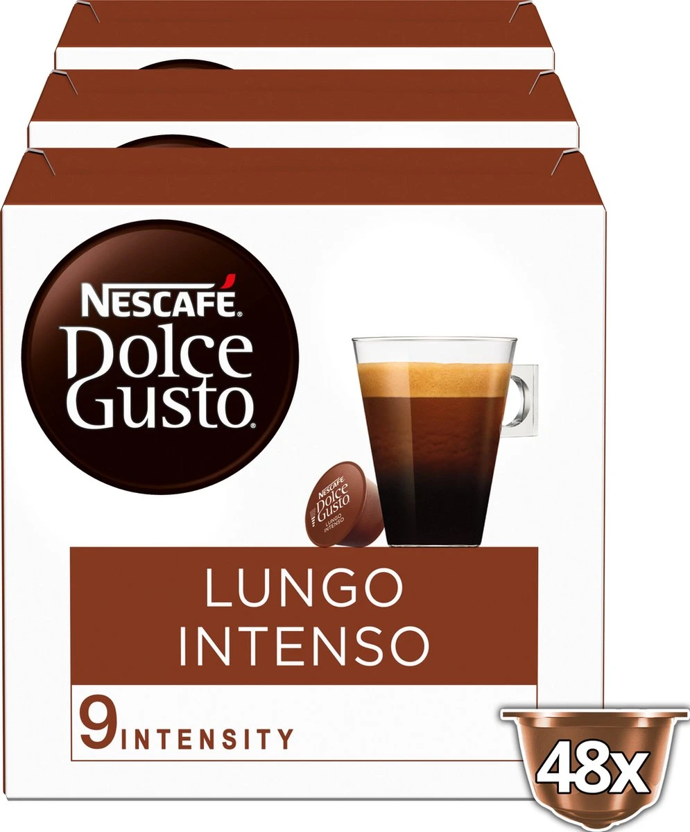 Nescafé Dolce Gusto Lungo Intenso Capsules - 48 Koffiecups 4 Nescafé Dolce Gusto Lungo Intenso Capsules - 48 Koffiecups - Afbeelding 2