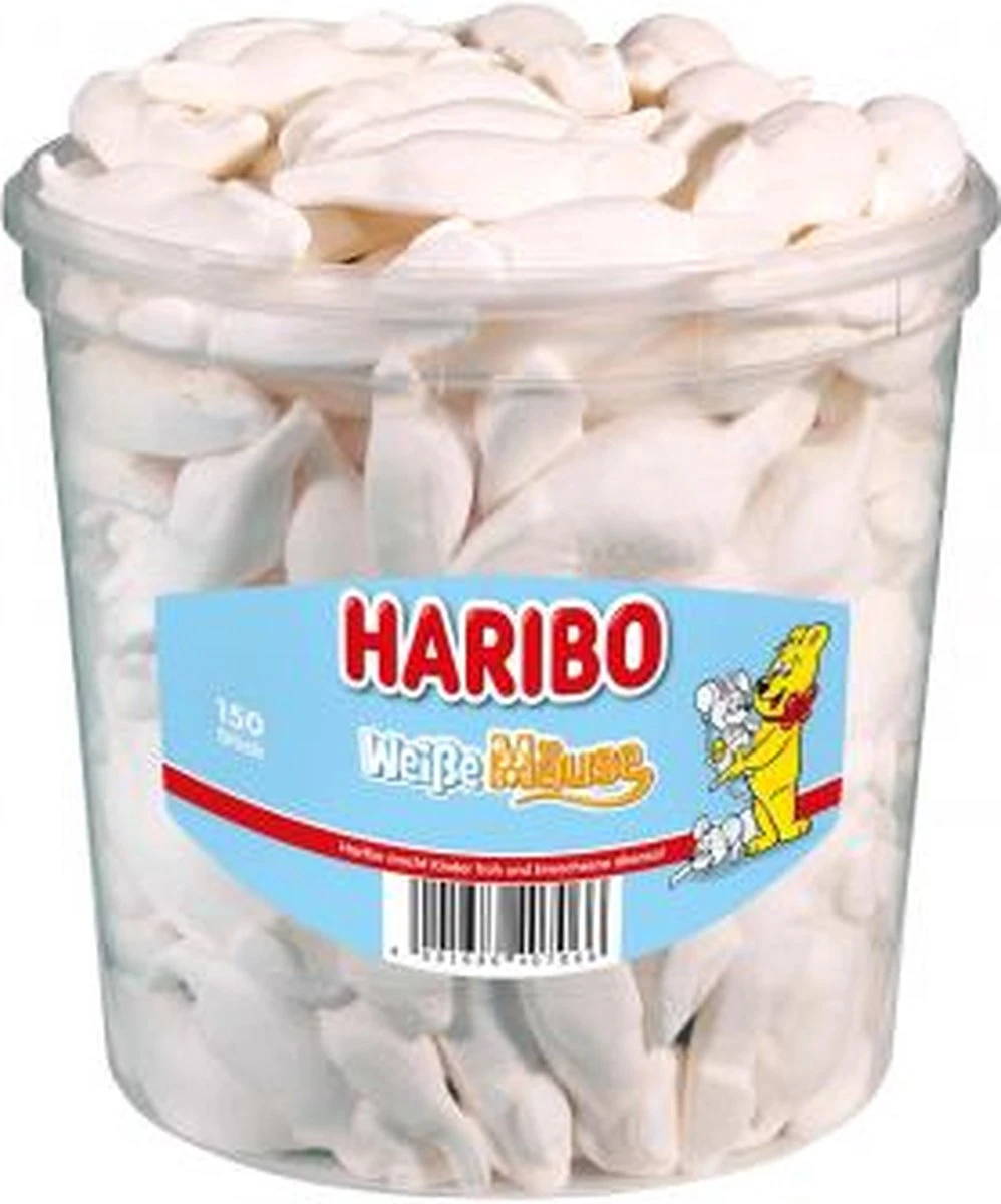 Haribo Witte Muizen - 150 Stuks 3 Haribo Witte Muizen - 150 Stuks